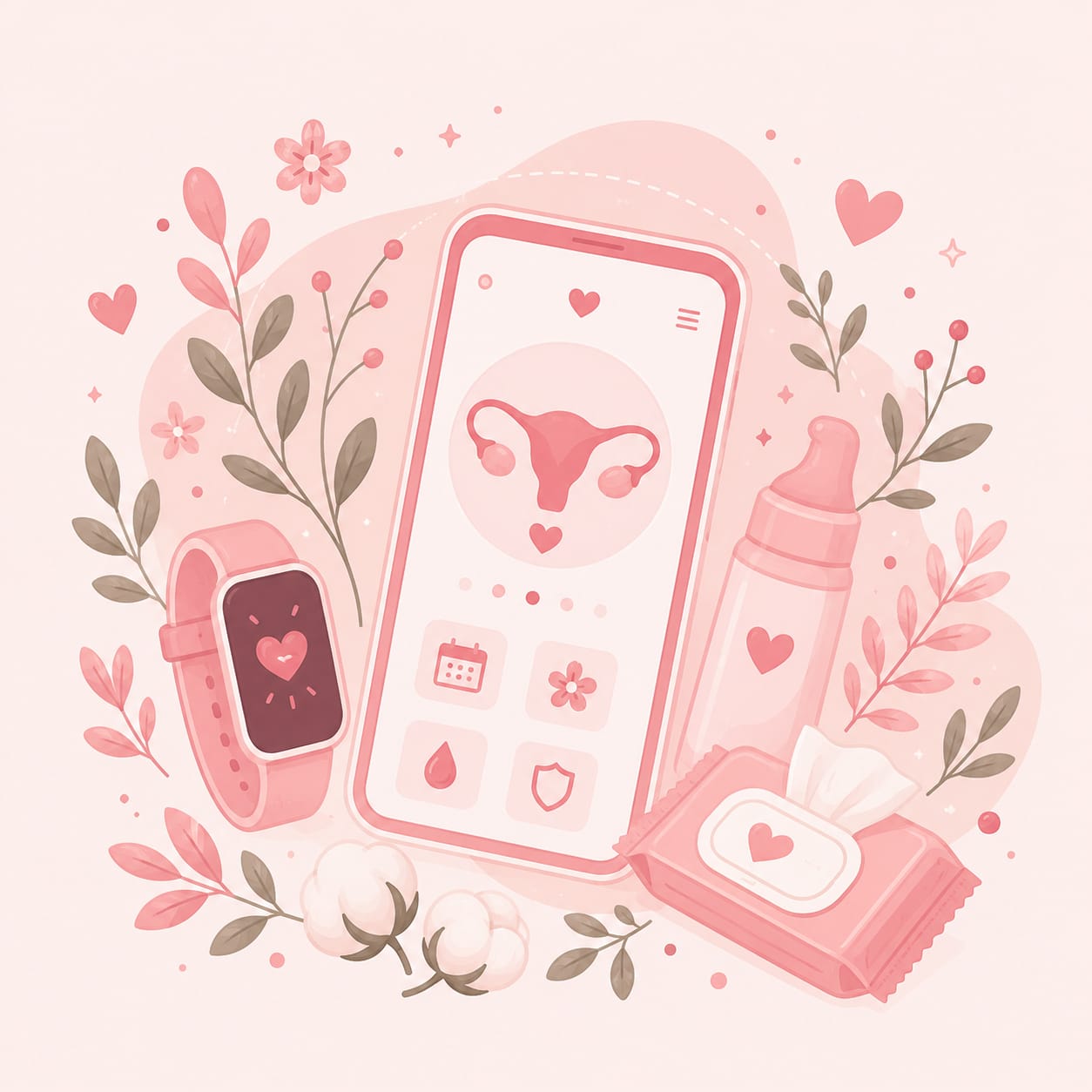 Ilustración principal de salud femenina